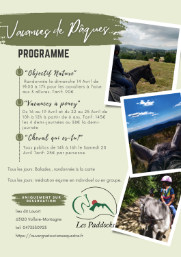 Programme vacances de Pâques 2024 
